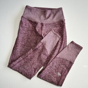 Alo Yoga High Waist Lounge Crop Leggings XS Alosoft Pink Dragonfruit Heather